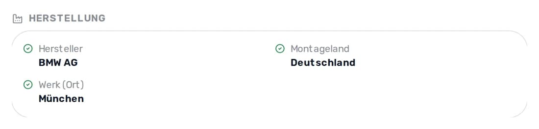 Herstellungsdaten